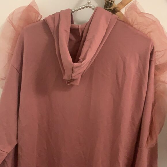 Fashion nova NWT pink tulle sweatshirt large - Picture 6 of 6